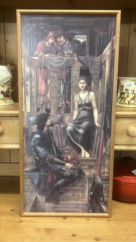 Burne-Jones 'King Cophetua and the Beggar Maid Tate Gallery Framed Print. 68 x 32cm Image 1++