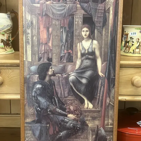 Burne-Jones 'King Cophetua and the Beggar Maid Tate Gallery Framed Print. 68 x 32cm