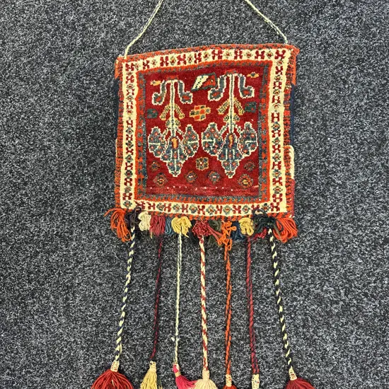 Small Hand Woven Turish Bag/Wall Hanging H77cm.