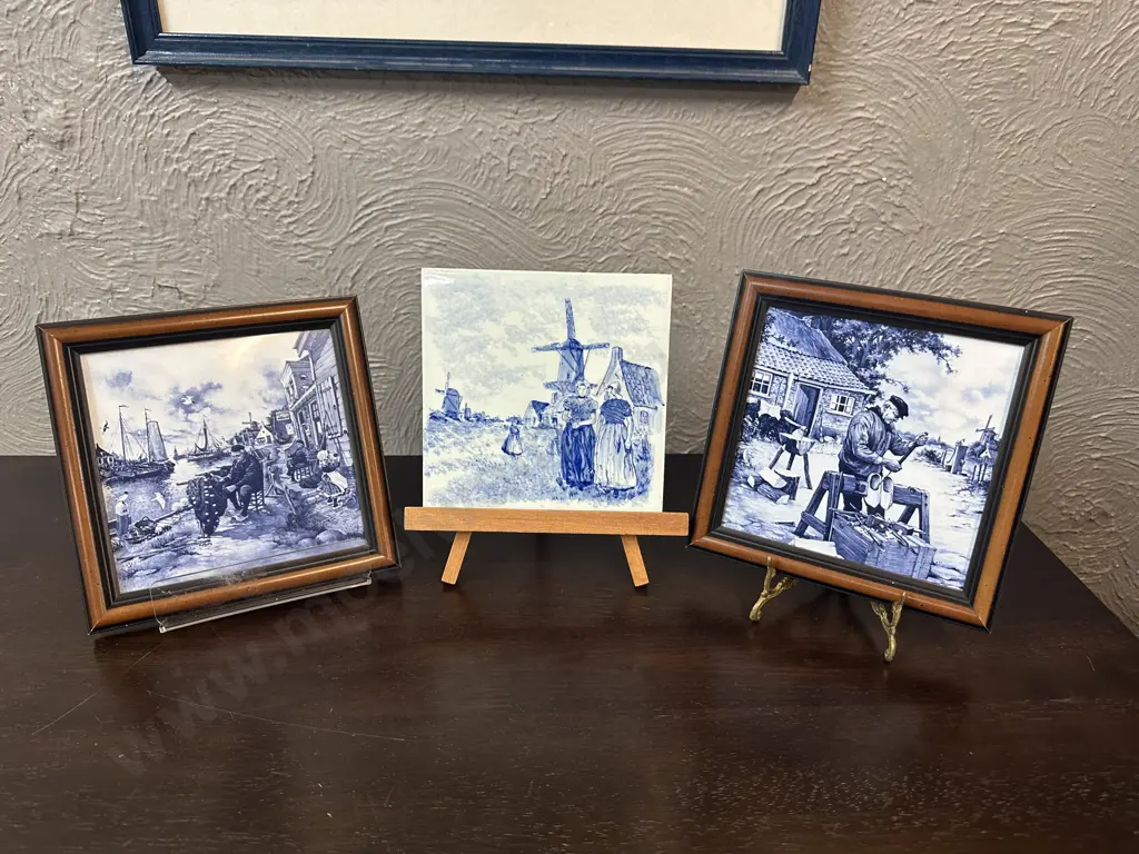 Selection Of Hand Painted Delft Tiles  Image 1++