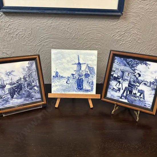Selection Of Hand Painted Delft Tiles 