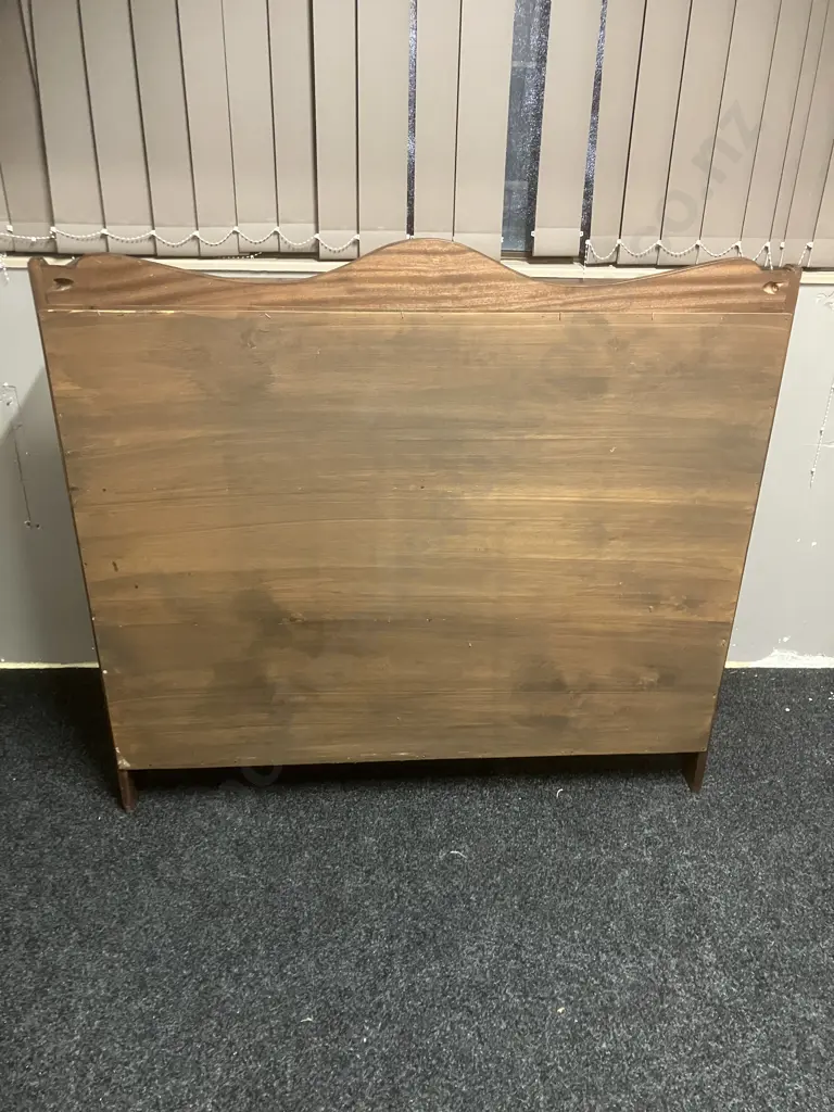 Mahogany Bookcase, 4 Shelves, Curved Top. H114 W122 D27cm Image 1++