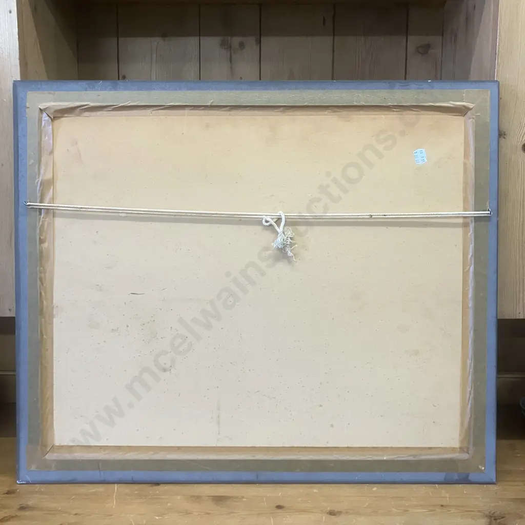 Oil Painting Framed & Signed of Boats & Wharf. 58 x 69cm Image 1++