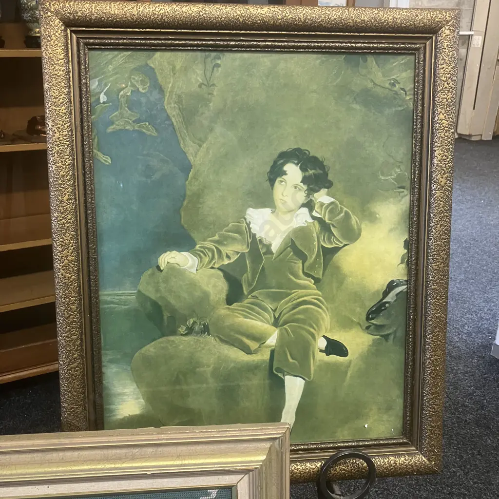 Thomas Lawrence - The Red Boy Framed Print 60x49cm Tapestry Study of Pinkie 72x60cm & Millet' "The Gleaners" Frame Print Image 1++