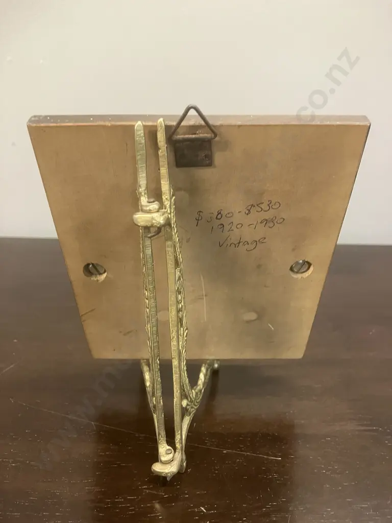 Antique 1920s/30s Bronze Icon - Theotokos (Mary) and Baby Jesus. Greek Orthodox. H14 W11.5 D2.5cm Image 1++