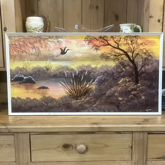 Vintage Joy Friis Framed Print. 42 x 80cm