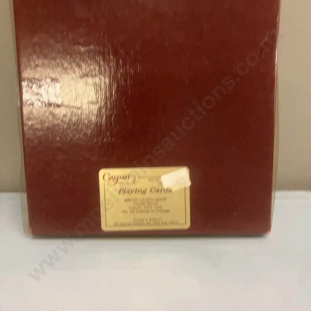 Vintage Sealed Caspari 'Claude Monet Water Lillies' Playing Cards Bridge Set Double Decks & Score Pad PC-07 Image 1++