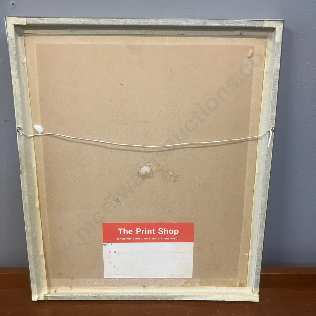 Japanese Woman Holding a Shamisen, 41 x 35cm Framed Artwork Image 1++