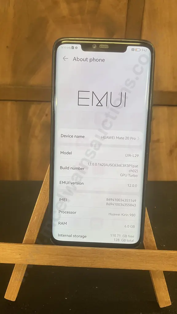 HUAWEI Mate 20 Pro Model LYA-L29 (128GB - 6GB RAM) No Charger Image 1++