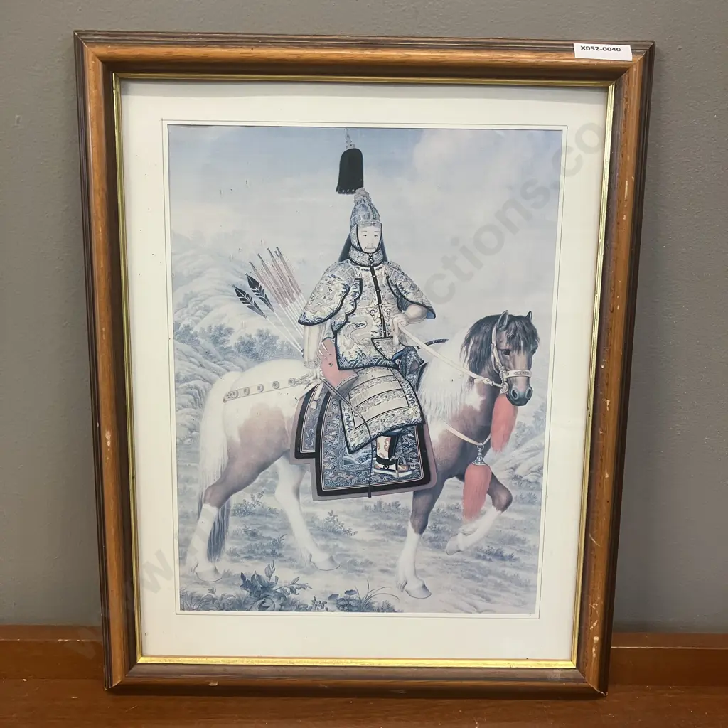 Lang Shining, The Qianlong Emperor in Ceremonial Armor on Horseback Framed Print. 39.5 x 32cm Image 1++