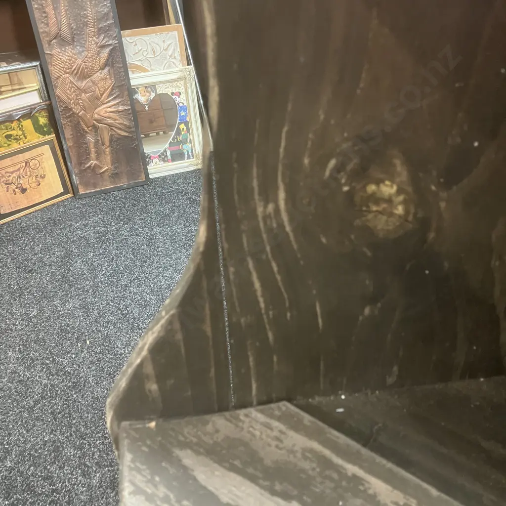 Large Rustic Pine Wooden 5 Shelf Corner Cabinet, 2 Doors At Base. As Found. H203 W54 D38cm Image 1++