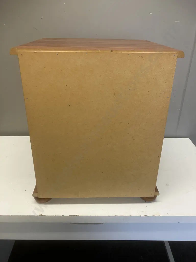 Rimu Effect 2 Drawer Bedside. H46 W39.5 D40cm Image 1++