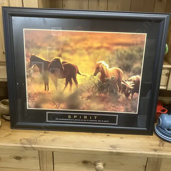 'Spirit' Horse Motivational Picture. 78 x 63cm
