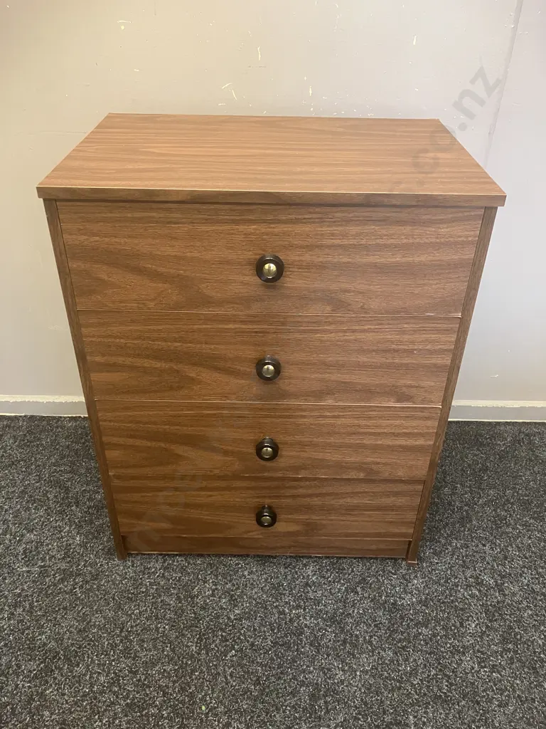 Four Drawer Chest of Drawers. H76 W60 D39.5cm Image 1++