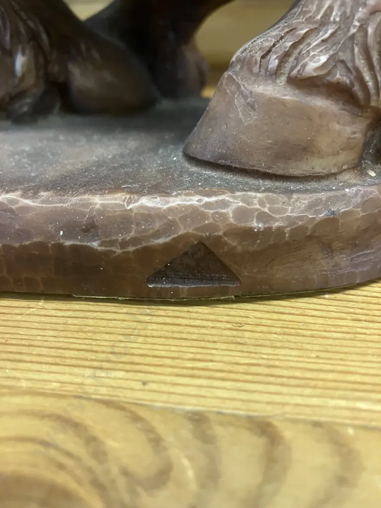 G. Ruggeri Sculpture of Two Horses Fighting. 30 x 38cm Image 1++