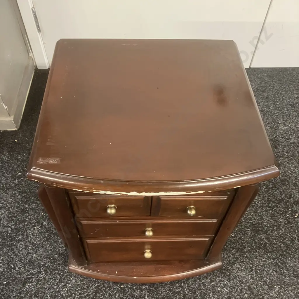 5 Drawer Side Table On Castors With Magazine Sleeves. H47 W42 D34cm Image 1++