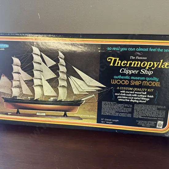 Thermopylae Flipper Ship Wood Ship Model 19.5" x 31" 