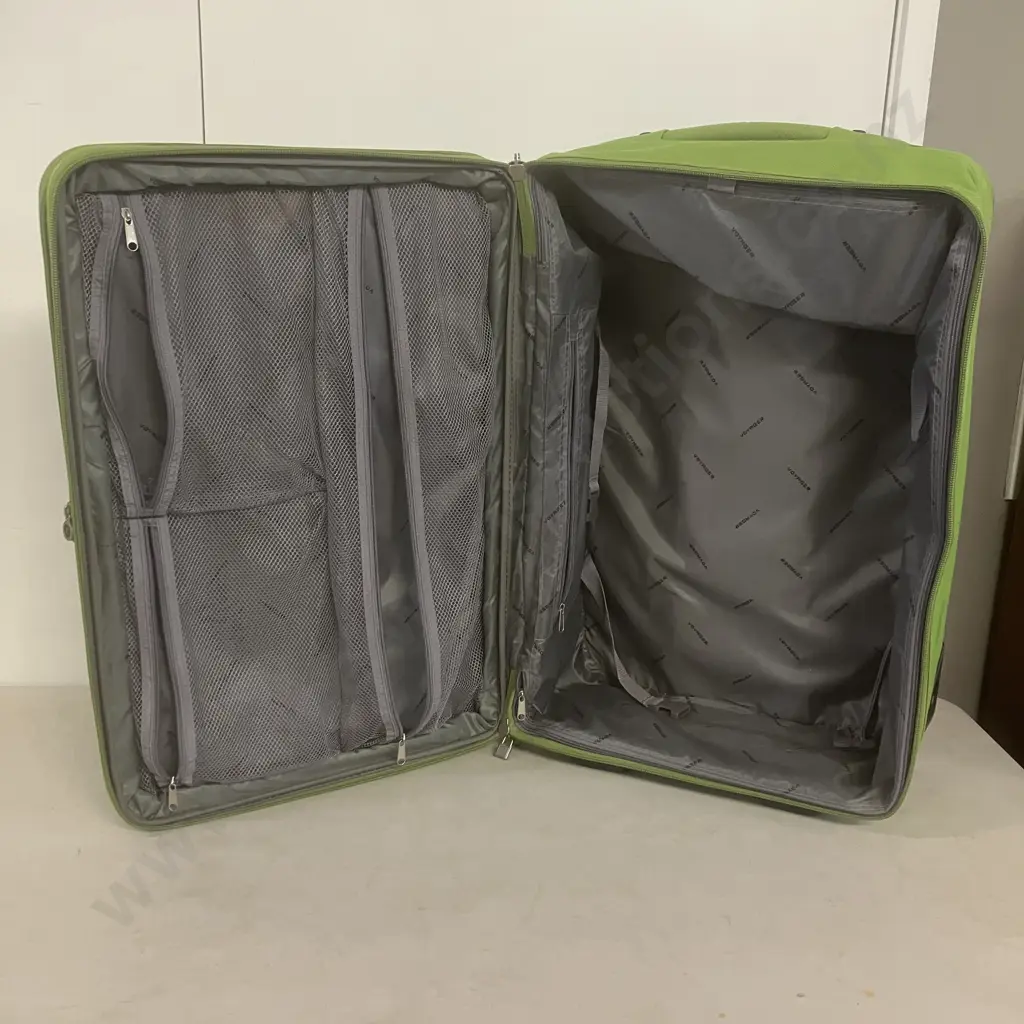 Lime Green Voyager Rolling Suitcase Image 1++
