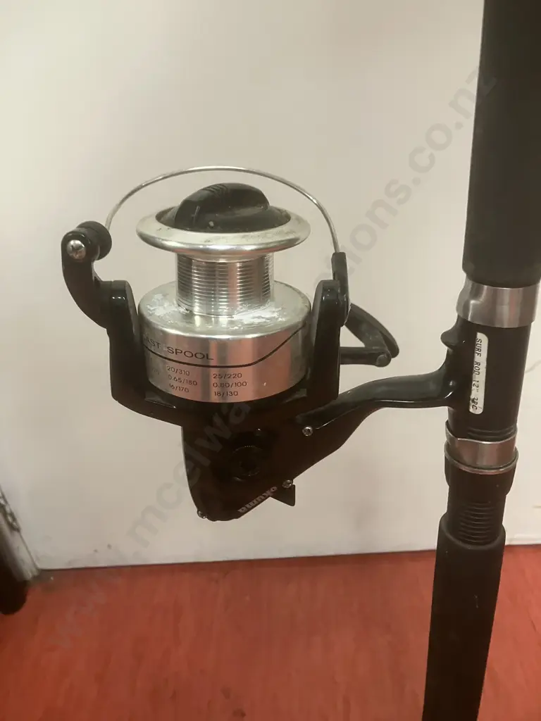 Okuma Fina S5015 Spinning Reel With Matrix Power Stick 12' 2 Piece Surf Rod Image 1++