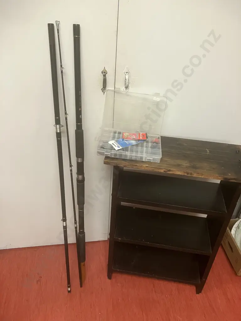 Abu Garcia Kiwi Series 'Surf' Fishing Rod 13' 3Pce 8-12Kg 60-150Gm CW & Tackle Box, Lead Sinkers, Hooks, Swivels Etc Image 1++