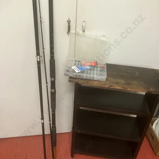 Abu Garcia Kiwi Series 'Surf' Fishing Rod 13' 3Pce 8-12Kg 60-150Gm CW & Tackle Box, Lead Sinkers, Hooks, Swivels Etc