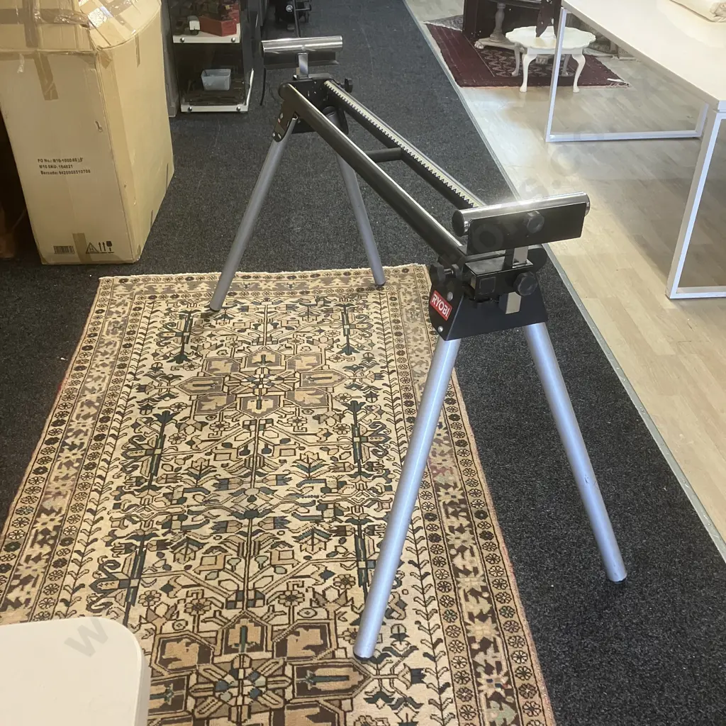 Ryobi 315mm Compound Mitre Saw Model EMS2431SCL With Ryobi AMS-02 Mitre Saw Stand With Rollers Image 1++