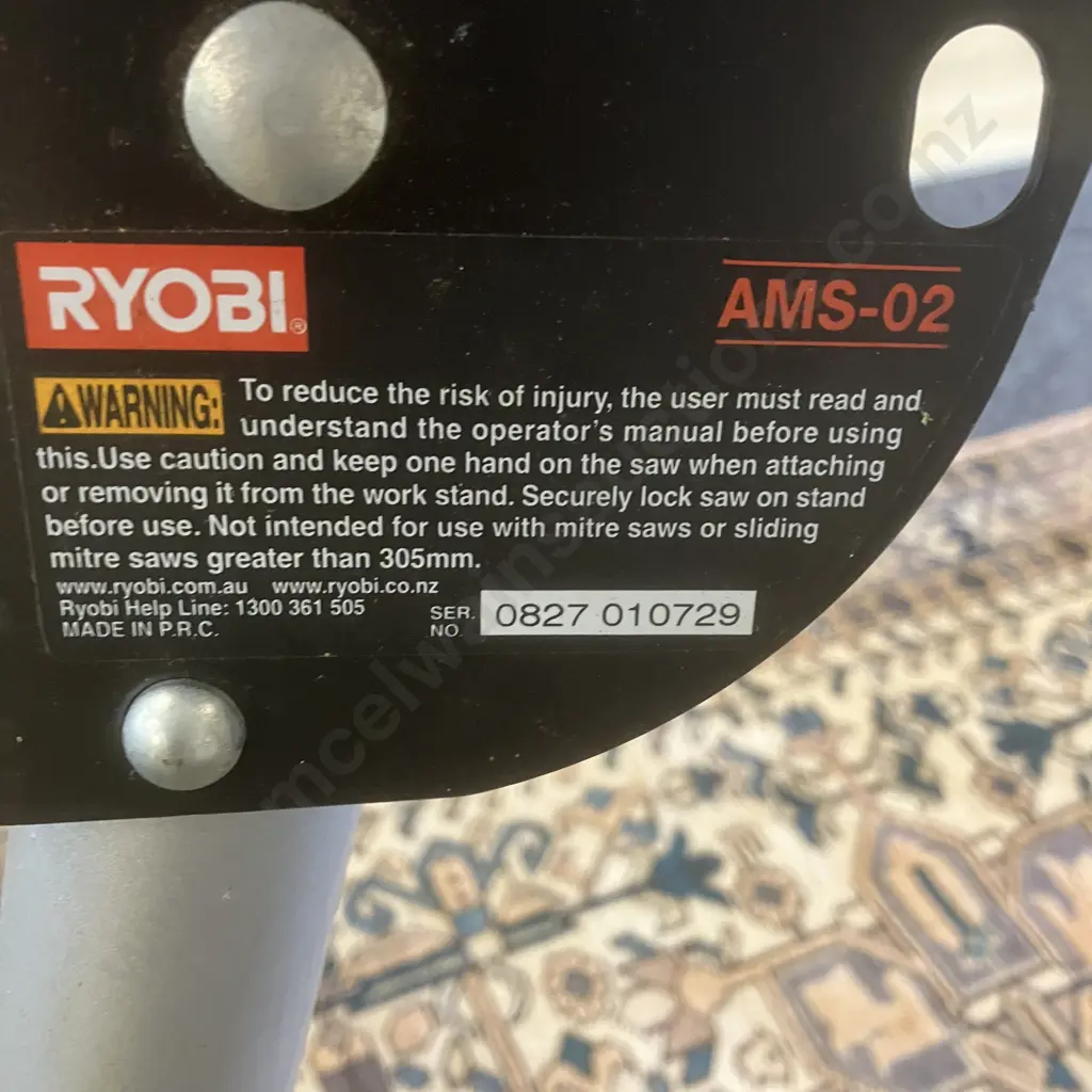 Ryobi 315mm Compound Mitre Saw Model EMS2431SCL With Ryobi AMS-02 Mitre Saw Stand With Rollers Image 1++