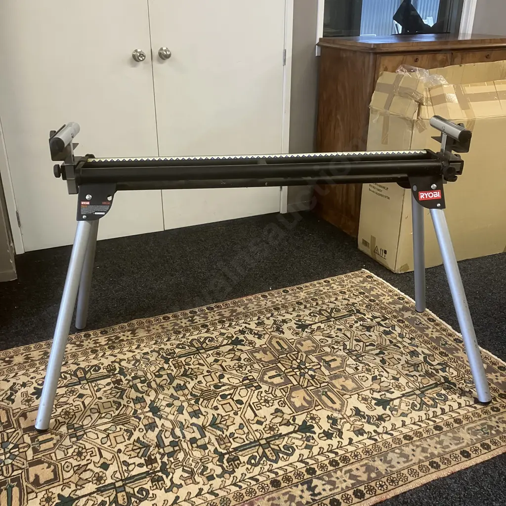 Ryobi 315mm Compound Mitre Saw Model EMS2431SCL With Ryobi AMS-02 Mitre Saw Stand With Rollers Image 1++