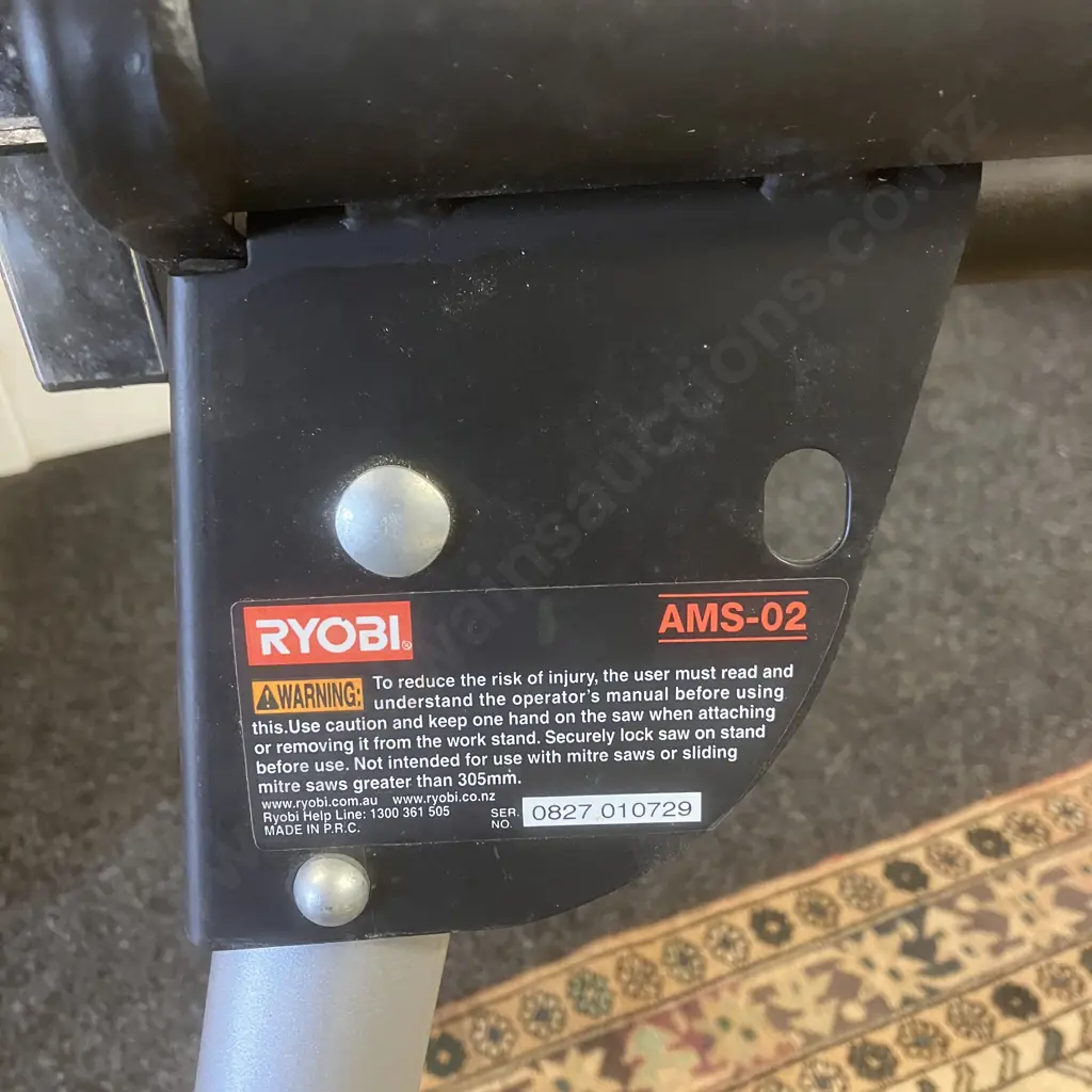 Ryobi 315mm Compound Mitre Saw Model EMS2431SCL With Ryobi AMS-02 Mitre Saw Stand With Rollers Image 1++