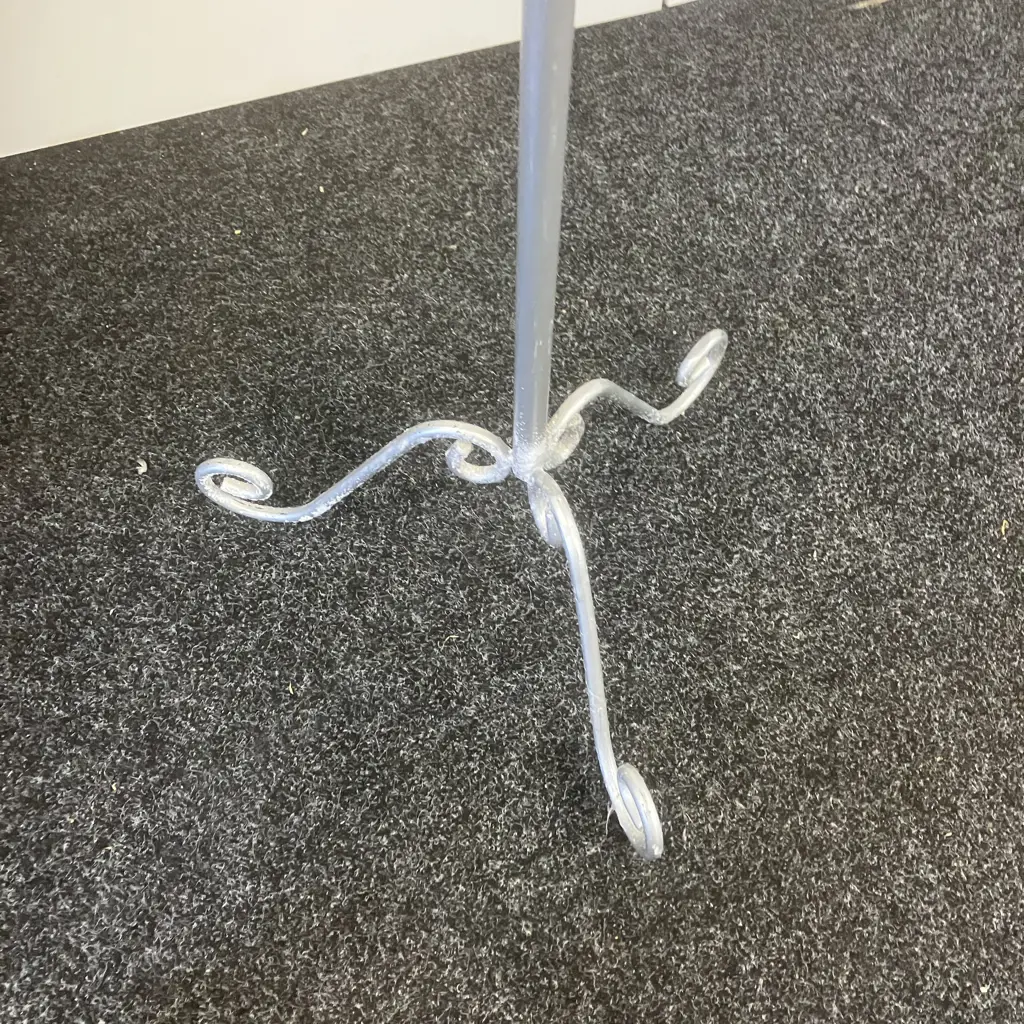 5 Candle Pedestal Candleabra Painted Silver. 139.5 x 42cm Image 1++