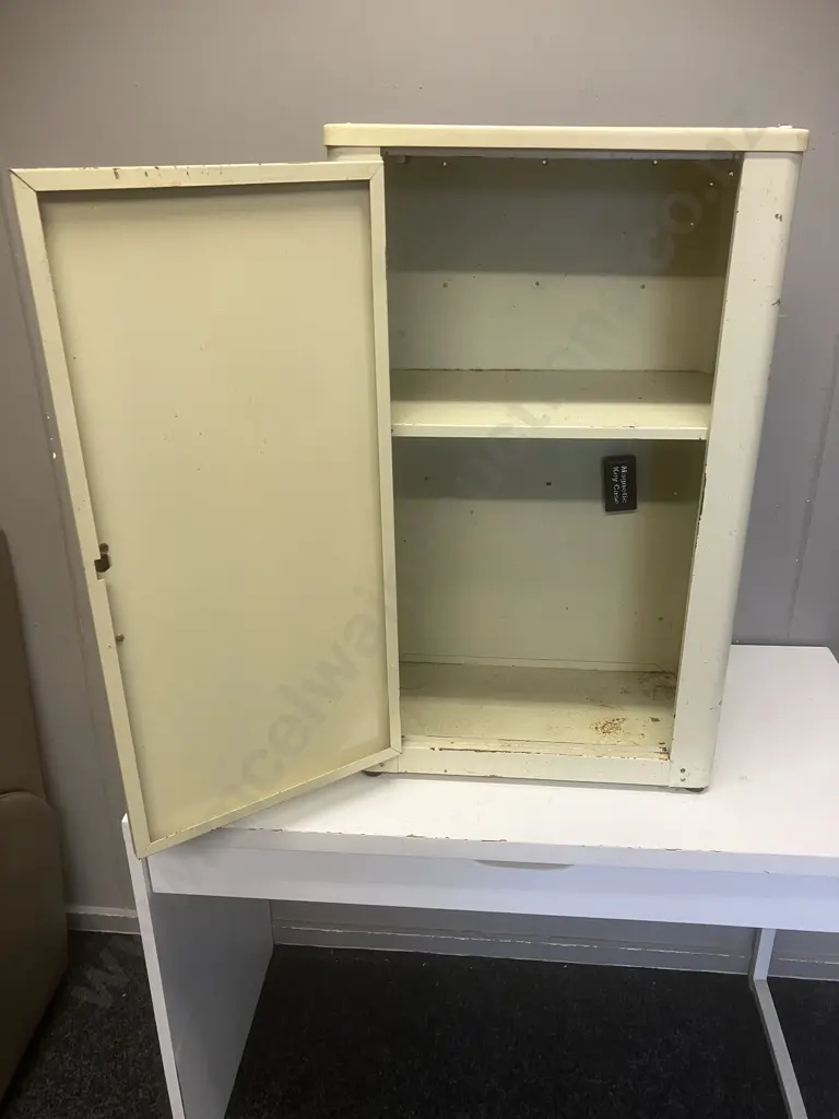 Metal Single Door Cabinet. H77.5 W46 D29cm Image 1++