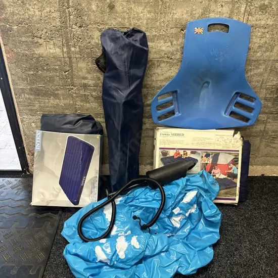 Queen Size Airbeds, Fold Up Chair, Air Pump Etc