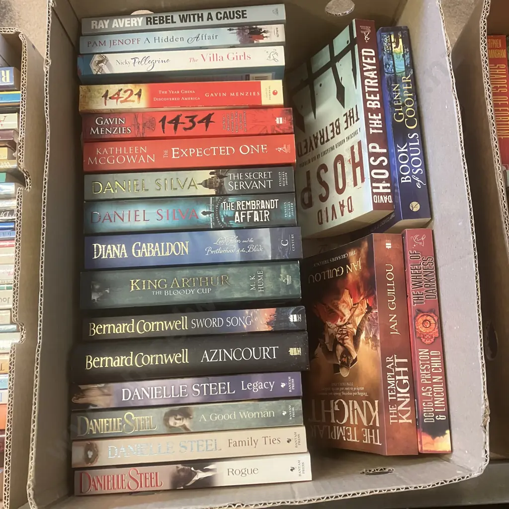 Box Lot Assorted Books Image 1++
