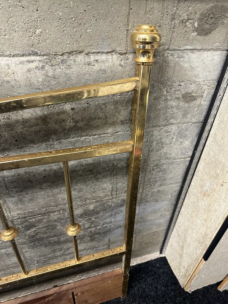 Vintage Brass Coloured Double Size Bed Head Image 1++