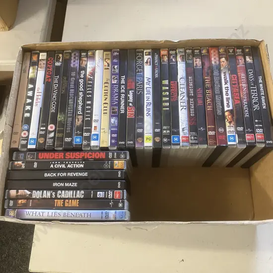 Box lot 36 DVD's