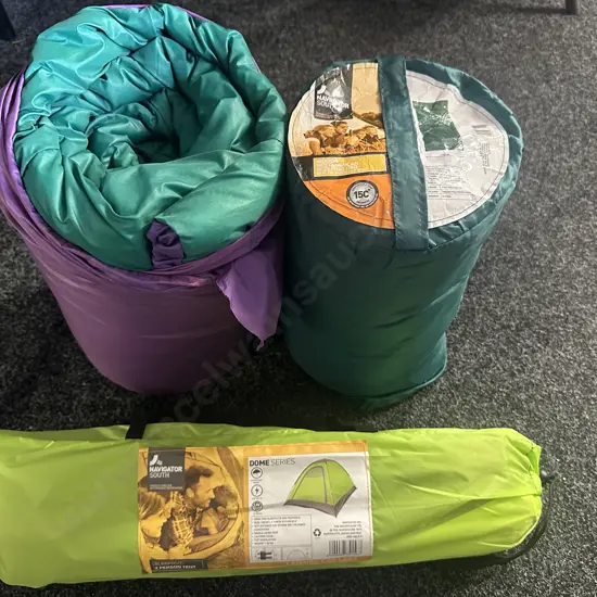 Navigator South Dome Series Sleepout: 2 Person Tent, Indoor Sleeping Back & Another Sleeping Bag