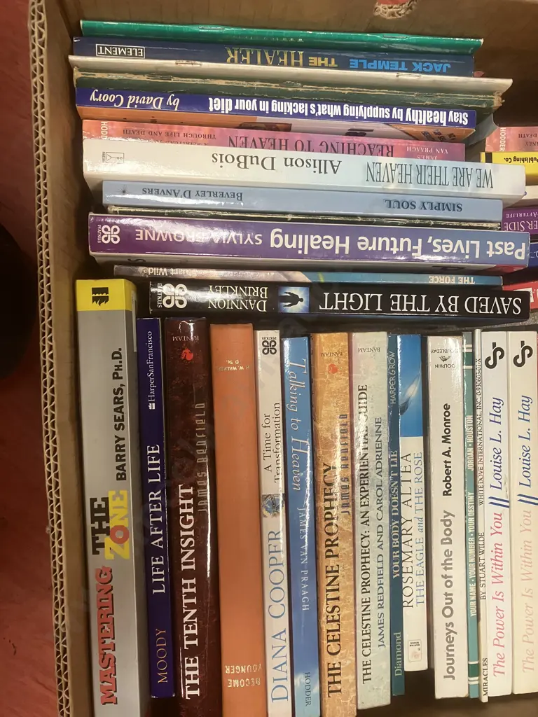Box Lot Assorted Books Image 1++