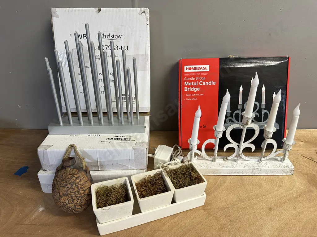 Selection Of Candle Bridges, Planter & Wall Hanging Pottery Vessel Image 1++