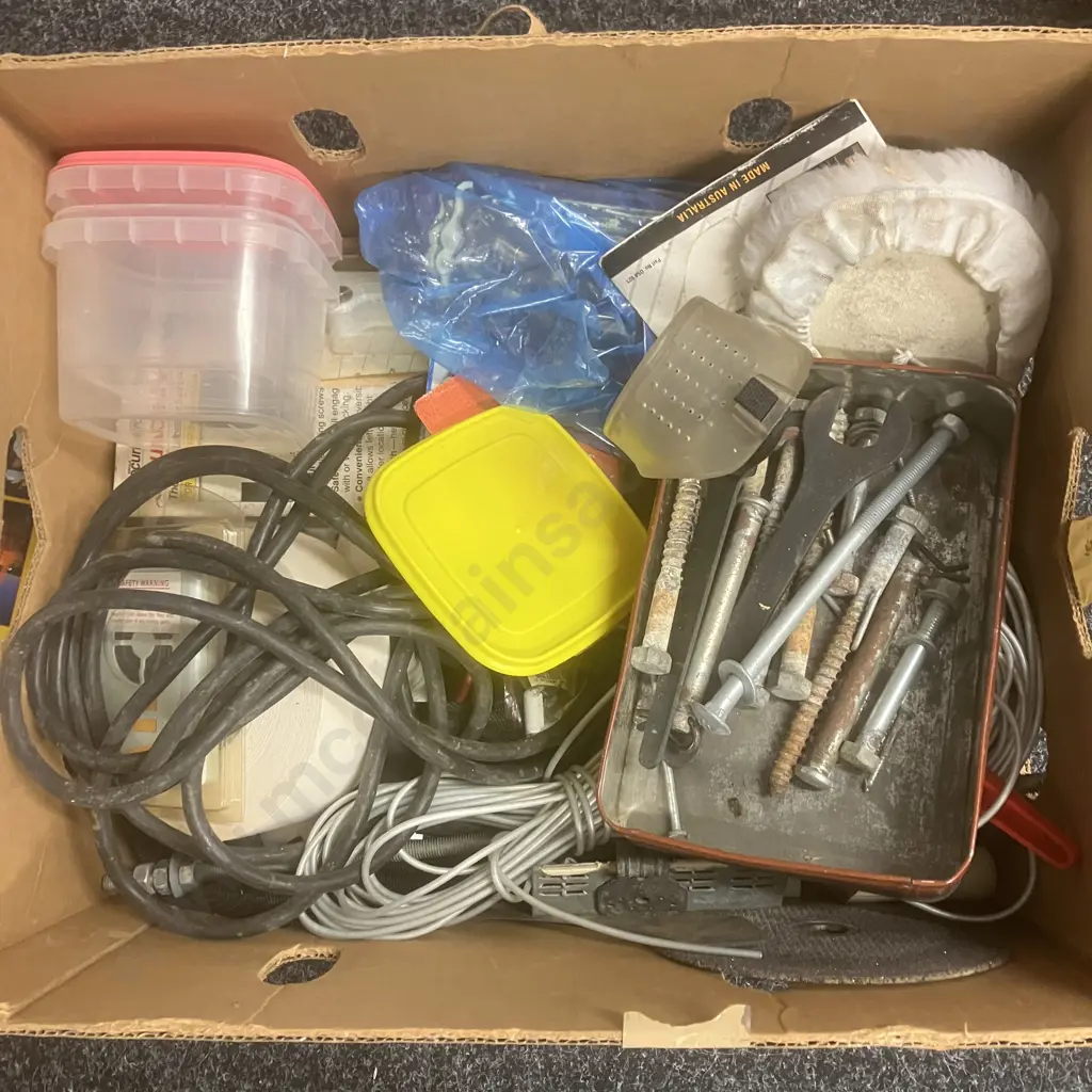 Box lot Hardware, Bolts, Footrest Etc Image 1++