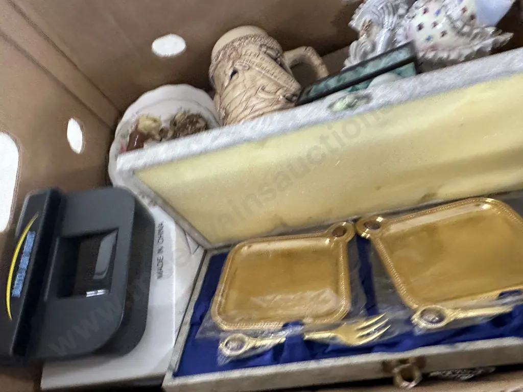 Assorted China Items Including Figurine, Beer Steins Etc (as found)  Image 1++