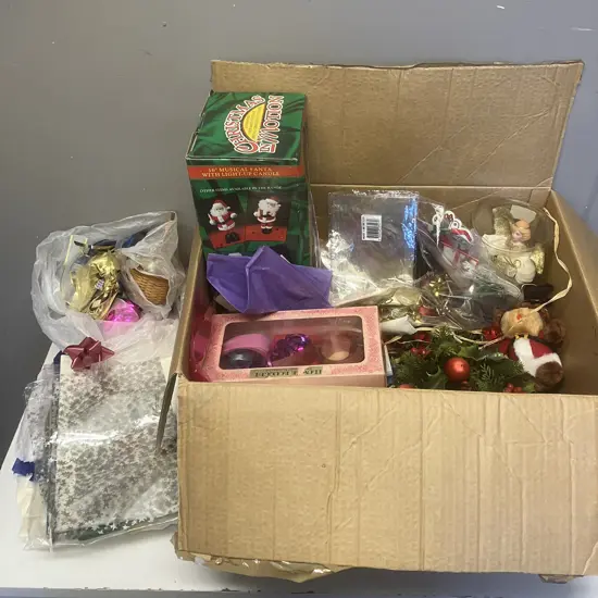 Box lot Christmas Items