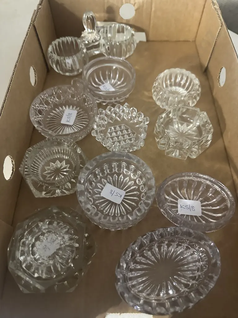 Selection Of Vintage Glass Salt Dishes Image 1++