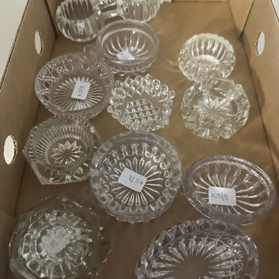 Selection Of Vintage Glass Salt Dishes