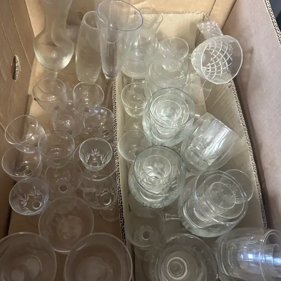 Box Lot Crystal Glasses