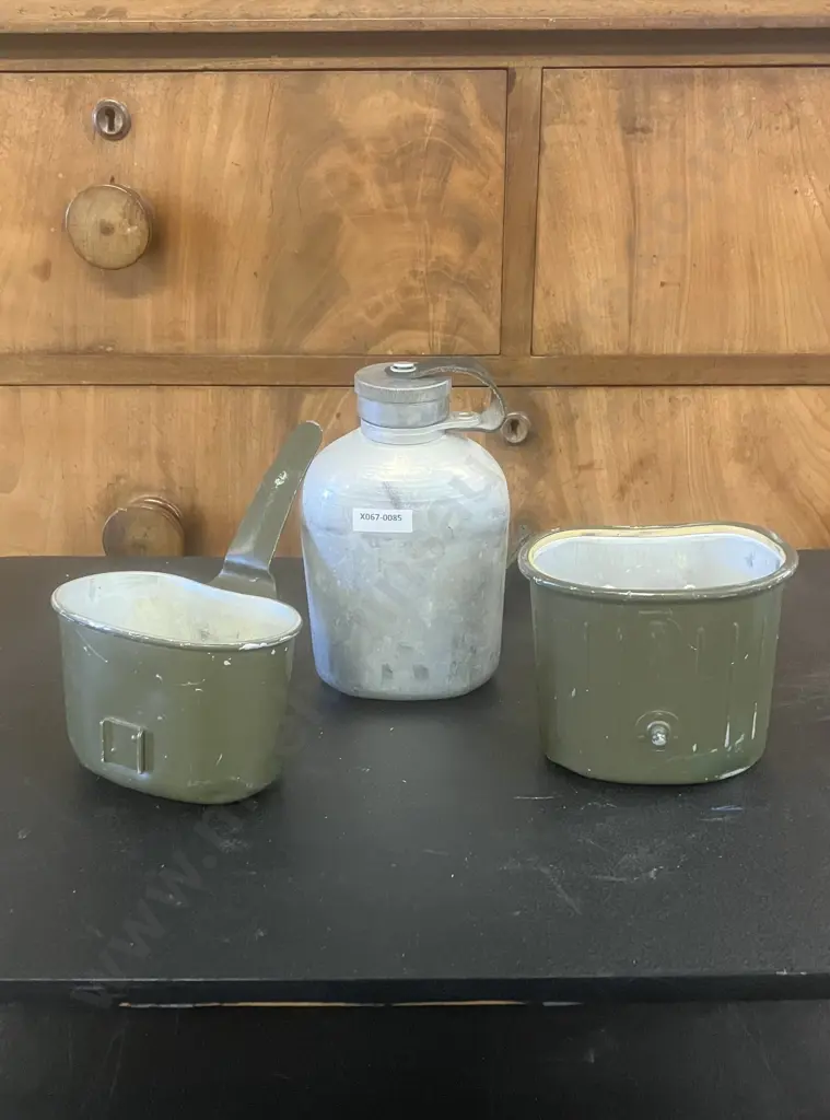 Vintage World War 2 German 3 Piece Mess Kit Image 1++
