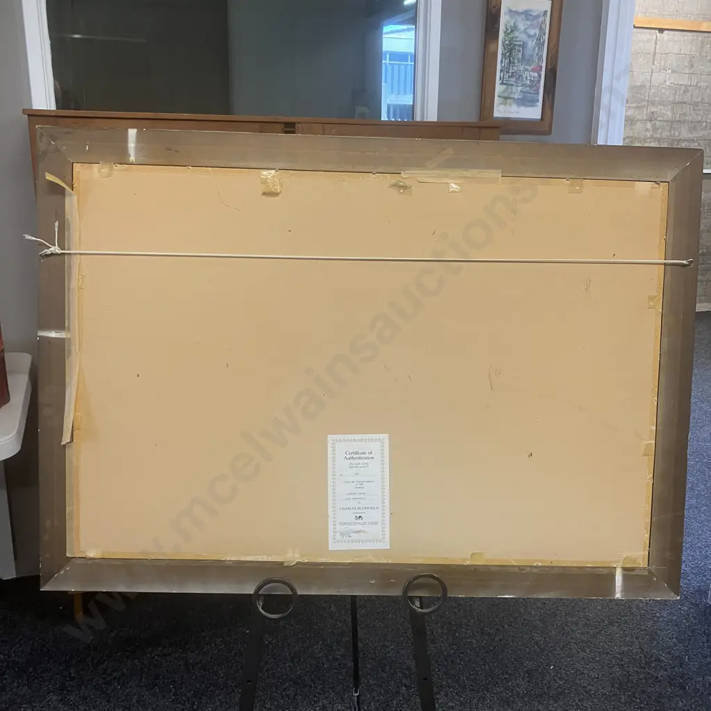 Charles Blomfield 'Jackson Peaks - Lake Manapouri' Print 408 of 500 With COA, Framed & Glazed 77 x 110cm Image 1++