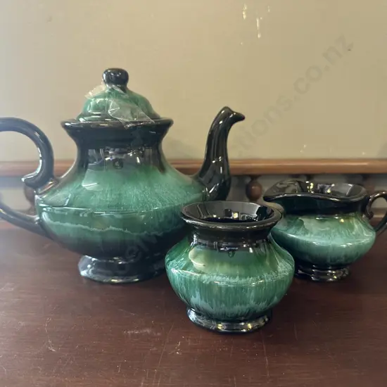 Blue Mountain Pottery Including Teapot, Creamer & Sugar Bowl.