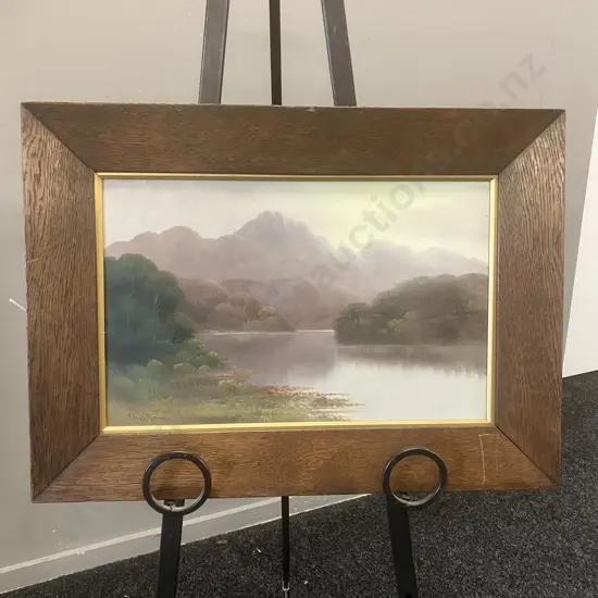 Charles (Chas.) Young Antique Colonial Landscape (Working 1884-1918), Signed Bottom Left, Oak Framed 44 x 60.5cm