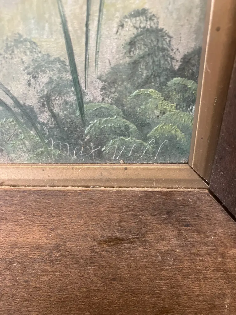 Vintage Oil On Board of Paul Wrens' "Clarence River Kaikoura" Signed Max Bottom Right, Framed 57 x 42cm Image 1++