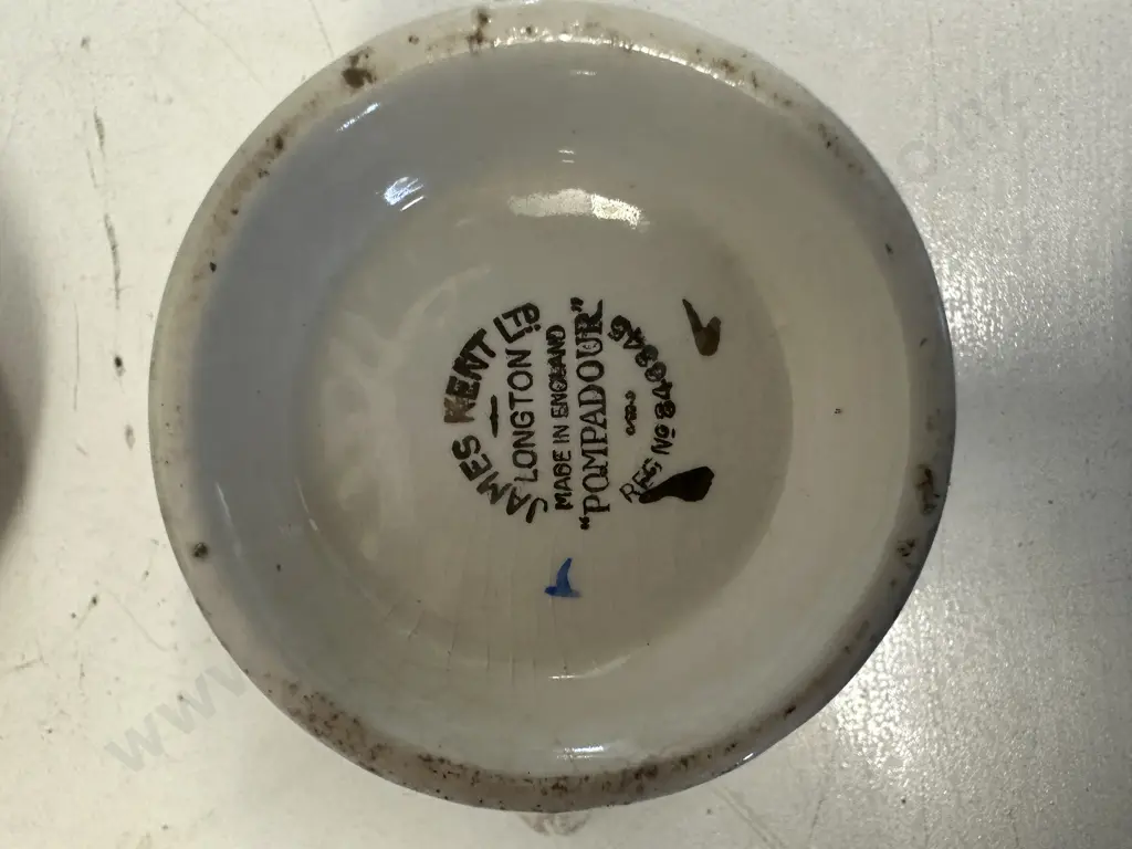 James Kent Ltd Tea Ware 'Pompadour' Pattern Including Teapot, Sugar Bowl & Creamer With 5 Trios & 1 Duo   Image 1++